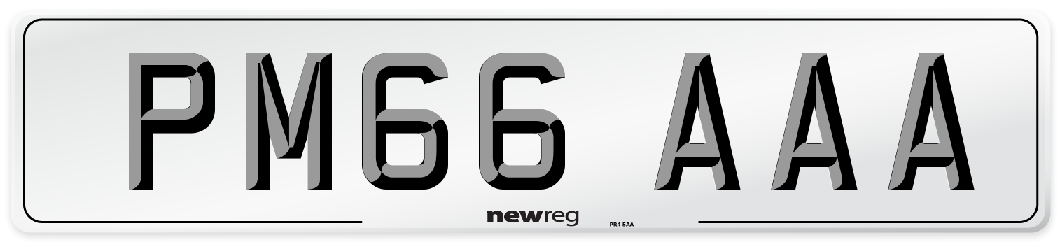 PM66 AAA Number Plate from New Reg